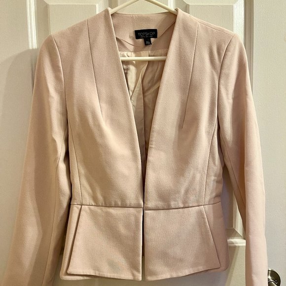 Topshop Light Pink Blazer - Picture 1 of 4